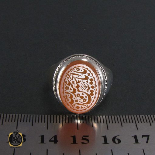 انگشتر عقیق یمن با حکاکی یا اباعبدالله الحسین - کد 8290 - تصویر 4