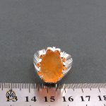4 انگشتر عقیق یمن با حکاکی رفع الله رایة العباس - کد 8294 - تصویر 4