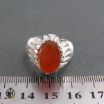 انگشتر عقیق یمن اصل مردانه دور چنگ شبکه  - کد 8302 - تصویر 4