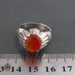 انگشتر عقیق یمن دور چنک شبکه ای مردانه - کد 8305 - تصویر 4