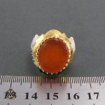 4 انگشتر عقیق یمن مردانه با حکاکی امیری حسین و نعم الامیر - کد 8306 - تصویر 4