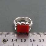 4 انگشتر عقیق قرمز مردانه - کد 8314 - تصویر 4