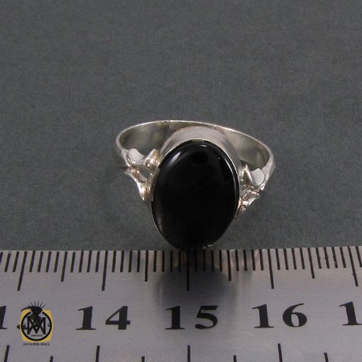 انگشتر عقیق سیاه مردانه - کد 8318 - تصویر 4