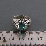 انگشتر نقره مردانه با نگین توپاز - کد 8175 - تصویر 4