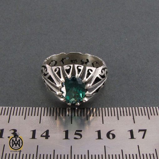 انگشتر نقره مردانه با نگین توپاز - کد 8175 - تصویر 4