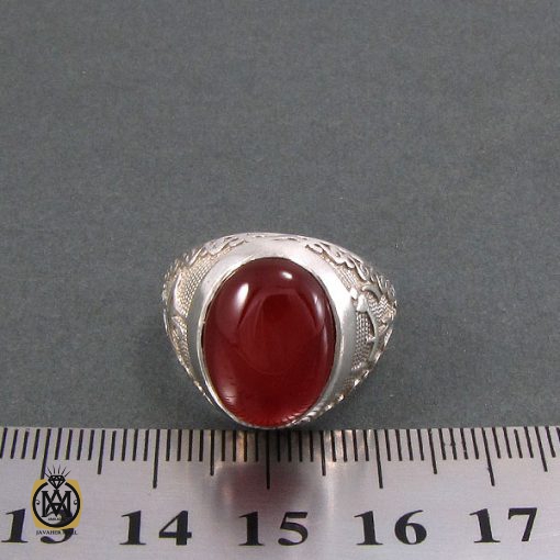 4 انگشتر عقیق قرمز مردانه - کد 8334 - تصویر 4