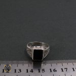 4 انگشتر عقیق سیاه مردانه - کد 8343 - تصویر 4