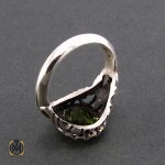 4 انگشتر زبرجد مردانه خوش رنگ و معدنی - کد 8176 - تصویر 4