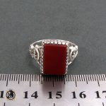 انگشتر عقیق قرمز مردانه - کد 8344 - تصویر 4