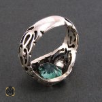 4 انگشتر توپاز سبز مردانه خوش رنگ و معدنی - کد 8177 - تصویر 3