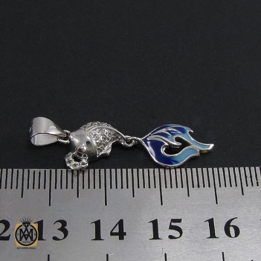 مدال میناکاری زنانه طرح ماهی - کد 3017 - تصویر 4