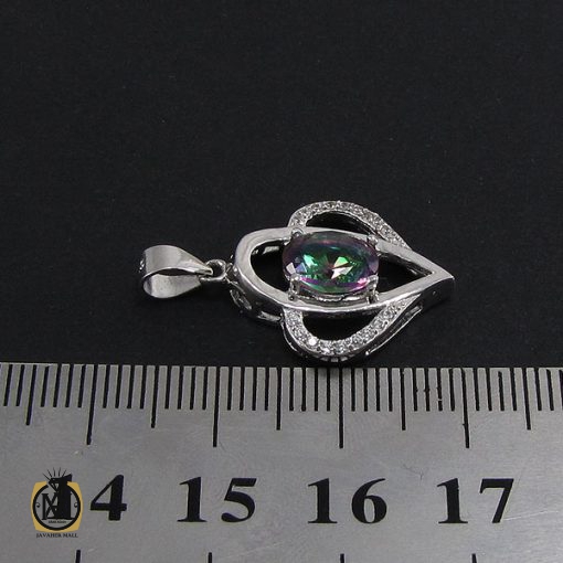 مدال توپاز هفت رنگ زنانه طرح مهناز - کد 3033 - تصویر 4