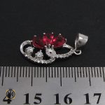 4 مدال نقره زنانه طرح سروین - کد 3038 - تصویر 4