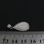 مدال نقره زنانه پر نگین ظریف طرح ماهرو - کد 3041 - تصویر 4