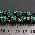 4 تسبیح یسر مالاکیت و نقره 33 دانه مرغوب - کد 4096 - تصویر 4