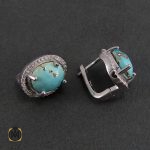 سرویس نقره با نگین فیروزه نیشابور زنانه طرح شيدا - کد 7044 - تصویر 4