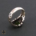 انگشتر نقره مردانه با نگین زبرجد - کد 8183 - تصویر 4