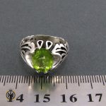 4 انگشتر نقره مردانه با نگین زبرجد - کد 8186 - تصویر 4