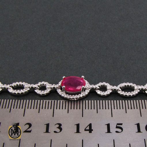 4 دستبند یاقوت و زمرد زنانه طرح سوگل - کد 1027 - تصویر 4