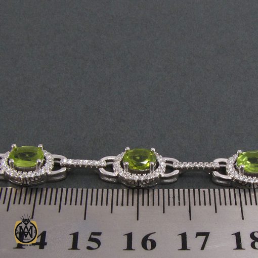 دستبند زبرجد زنانه طرح صدف - کد 1044 - تصویر 4