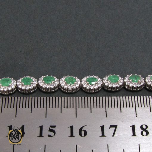 دستبند زمرد زنانه طرح مهين - کد 1047 - تصویر 4