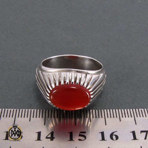 انگشتر عقیق یمن طرح صفوی دست ساز - کد 8189 - تصویر 4