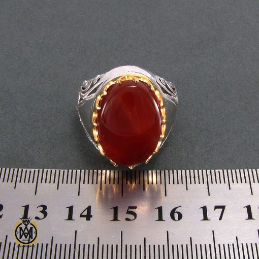 انگشتر عقیق یمن مردانه - کد 8192 - تصویر 4