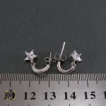 4 گوشواره نقره زنانه طرح ستاره - کد 5023 - تصویر 4