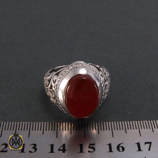 انگشتر عقیق یمن مردانه - کد 8206 - تصویر 4