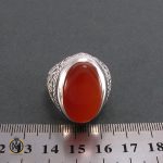 4 انگشتر عقیق یمن مردانه مرغوب - کد 8208 - تصویر 4