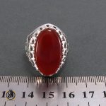 4 انگشتر عقیق یمن و زمرد مردانه مرغوب - کد 8210 - تصویر 4