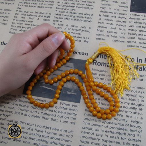 5 تسبیح کهربای پودری 101 دانه - کد 4070 - تصویر 5