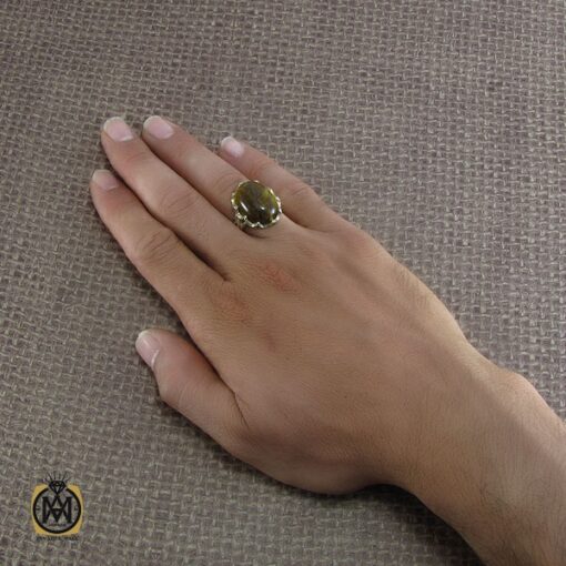 انگشتر چشم ببر خوش رنگ مردانه - کد 8228 - تصویر 5