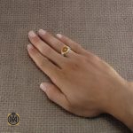 5 انگشتر عقیق یمن مردانه حکاکی شرف الشمس - کد 8231 - تصویر 3