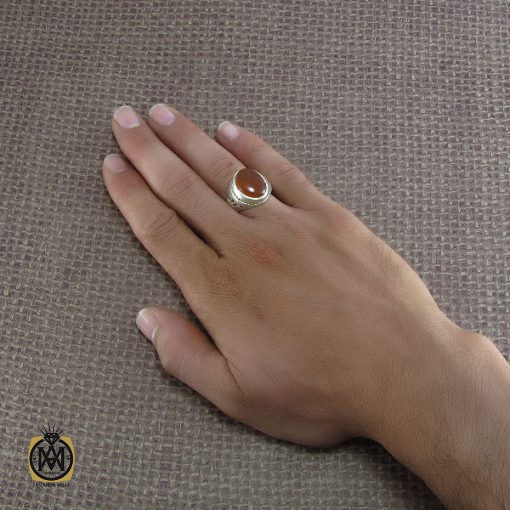 5 انگشتر عقیق یمن مردانه - کد 8233 - تصویر 5