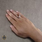 5 انگشتر عقیق یمن مردانه با حکاکی رضا غریب الغربا - کد 8247 - تصویر 5