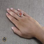 5 انگشتر عقیق یمن مردانه با حکاکی یا علی مدد - کد 8249 - تصویر 5