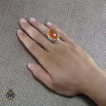 5 انگشتر عقیق یمن مردانه با حکاکی چهارده معصوم - کد 8252 - تصویر 6