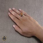 انگشتر عقیق یمن مردانه با حکاکی سوره کوثر - کد 8255 - تصویر 5