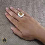 5 انگشتر عقیق یمن با حکاکی یا الله محمود فی کل فعاله - کد 8267 - تصویر 5