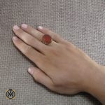 5 انگشتر عقیق یمن با حکاکی ماشاالله لا قوه الا بالله ان ترن انا اقل منک مالا و ولدا - کد 8268 - تصویر 5