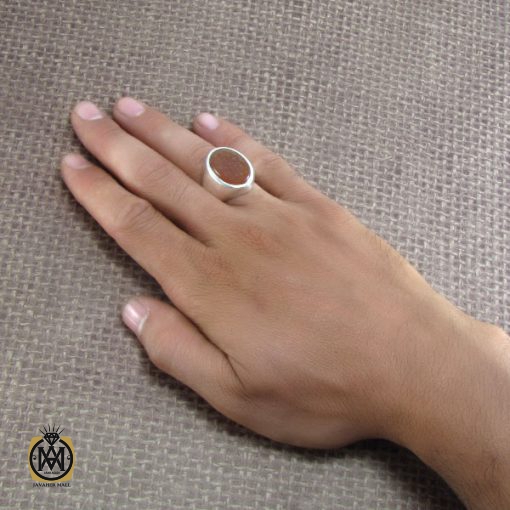 انگشتر عقیق یمن با حکاکی یا قاضی الحوائج السائلین - کد 8269 - تصویر 5