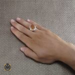 انگشتر عقیق یمن مردانه با حکاکی یا باقر علم النبی - کد 8274 - تصویر 5