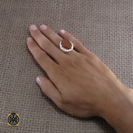 5 انگشتر عقیق یمن با حکاکی بابی انت و امی یا امیرالمومنین - کد 8284 - تصویر 5