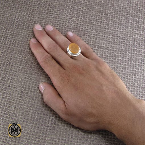 انگشتر عقیق یمن با حکاکی یا اباعبدالله الحسین - کد 8290 - تصویر 5