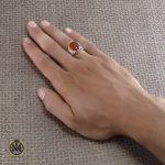 5 انگشتر دور چنگ عقیق یمن مردانه - کد 8300 - تصویر 5
