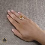 5 انگشتر عقیق یمن مردانه با حکاکی یا عقیله العرب - کد 8279 - تصویر 5