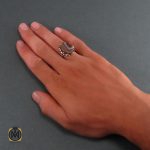 5 انگشتر عقیق سلیمانی مردانه - کد 8308 - تصویر 5