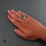 5 انگشتر عقیق سبز مردانه - کد 8311 - تصویر 5
