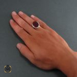 5 انگشتر عقیق قرمز مردانه - کد 8322 - تصویر 5